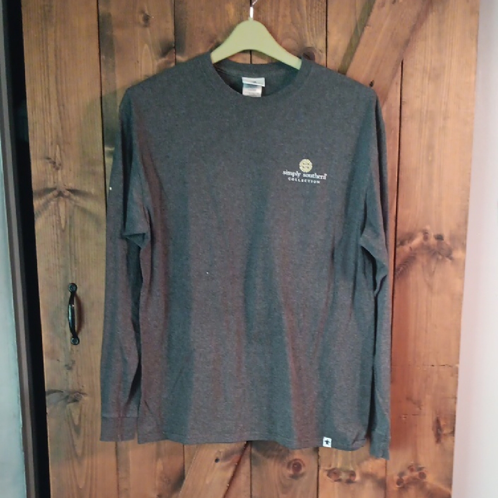Simply Southern Men's Charcoal Long Sleeve Tee